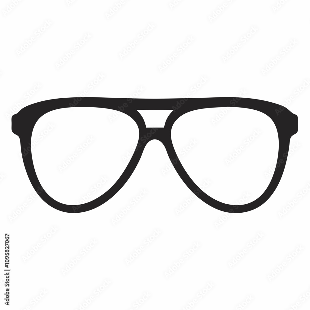 Fototapeta premium Glasses Frame Silhouette Vector illustration Design