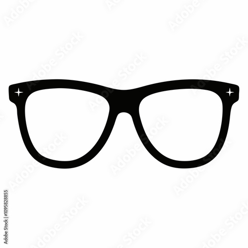 Glasses Frame Silhouette Vector illustration Design