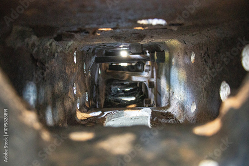 A different kind of view of a train