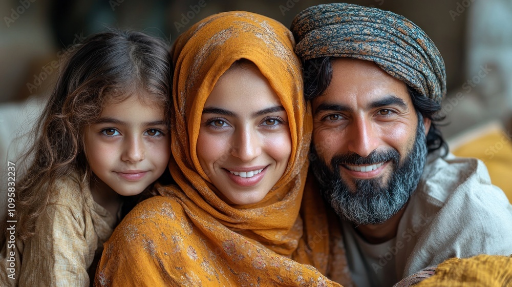 A Happy Middle Eastern Family Portrait