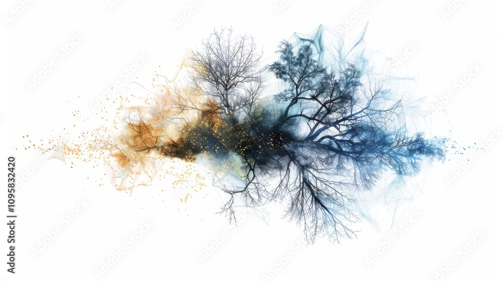 Mapping ecosystem biodiversity an interconnected species network in soft natural colors scientific illustration Mapping ecosystem biodiversity an interconnected species network in soft natural colors scientific illustration