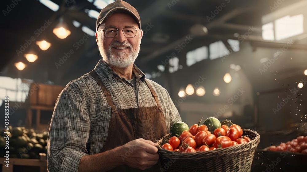 Harvesting fresh produce local farmer's market indoor setting portrait vibrant environment community concept for seo impact Harvesting fresh produce local farmer's market indoor setting portrait vibrant environment community concept for seo impact