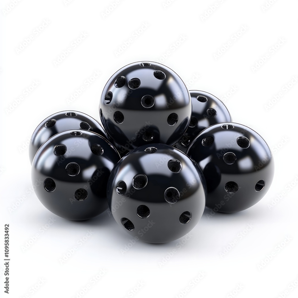 Dynamic play with black indoor pickleball balls sports arena product display indoor setting close-up sports equipment overview Dynamic play with black indoor pickleball balls sports arena product display indoor setting close-up sports equipment overview