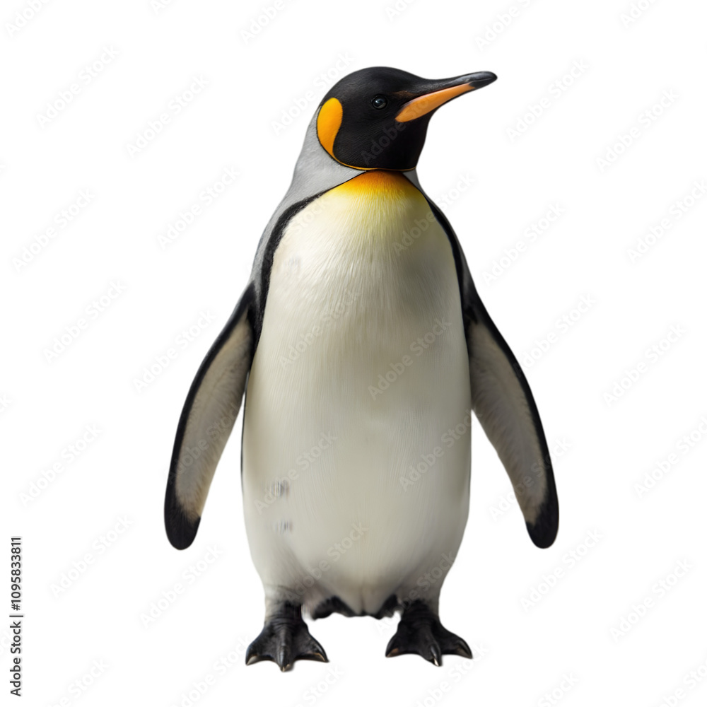 Fototapeta premium Penguin Portrait Antarctica Wildlife Photography Snowy Landscape Close-Up View Nature Conservation Focus