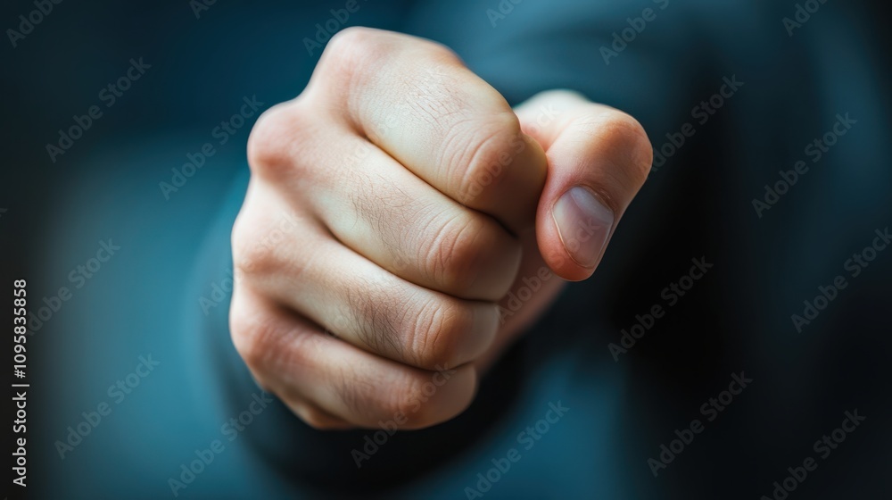 close up of clenched fist with blurred background, conveying strength and determination. focus is on hand, highlighting skin texture and fingernails close up of clenched fist with blurred background, conveying strength and determination. focus is on hand, highlighting skin texture and fingernails