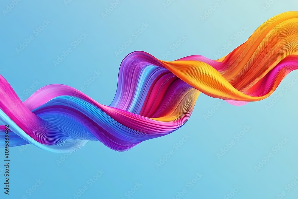 Abstract Colorful Swirling Wave Design Art Abstract Colorful Swirling Wave Design Art