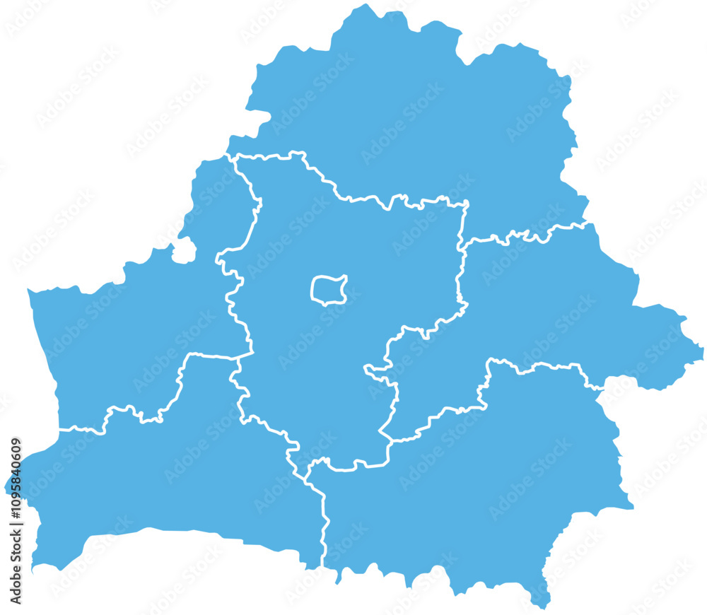Obraz premium blue style design map of Belarus