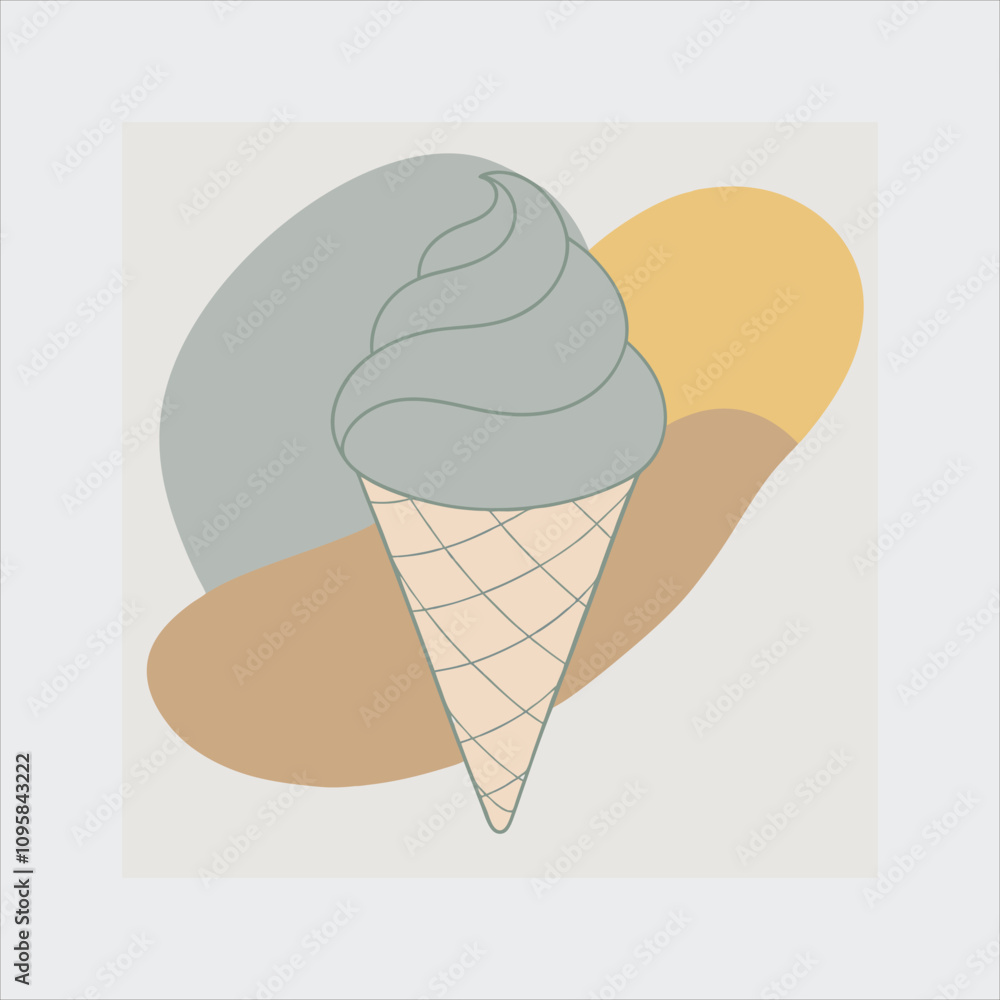 Cone ice-cream vector illustration Cone ice-cream vector illustration
