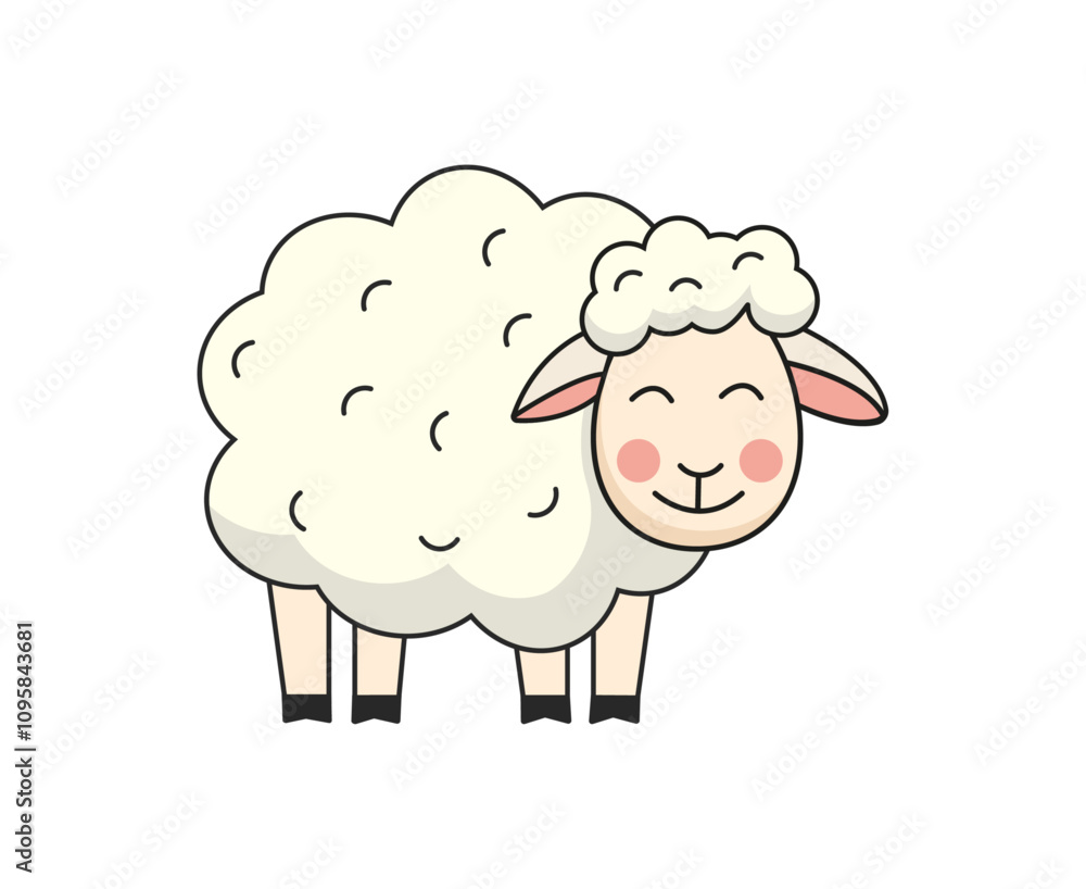 Cute Sheep. Vector Illustration Cute Sheep. Vector Illustration