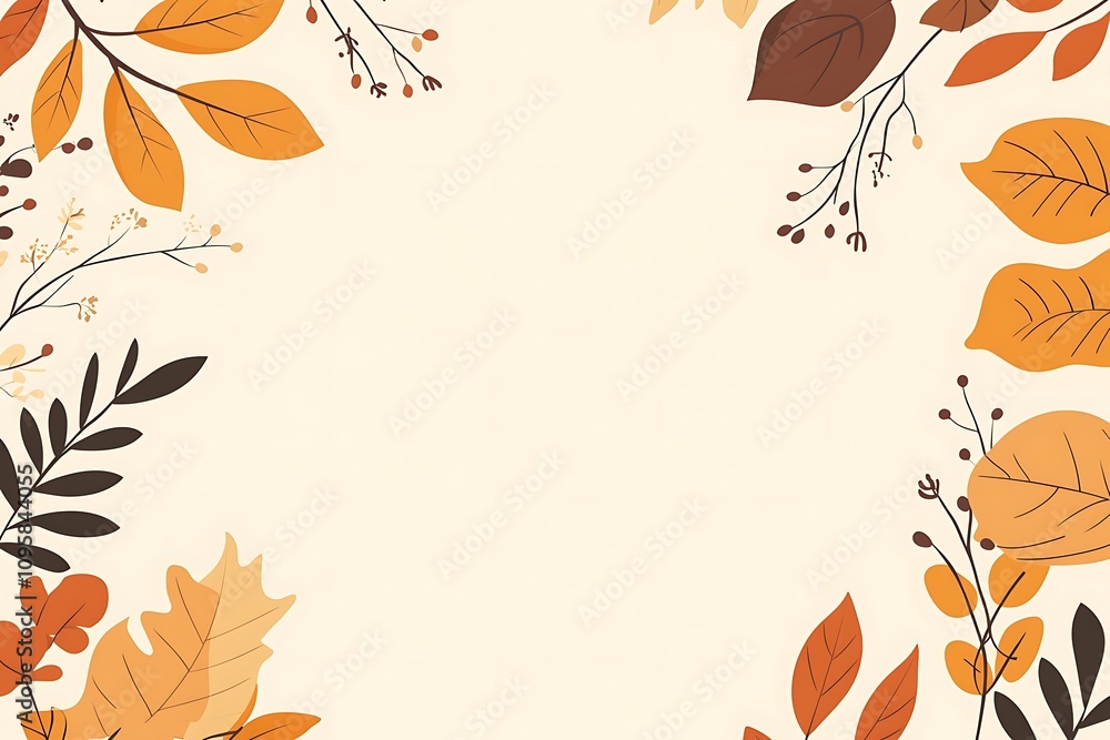 Autumn Leaves Frame Design Background Illustration Autumn Leaves Frame Design Background Illustration