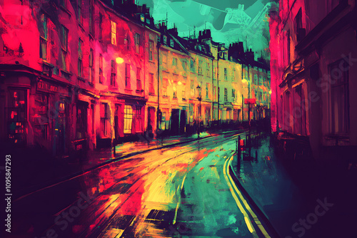 Fototapeta Naklejka Na Ścianę i Meble -  old city street