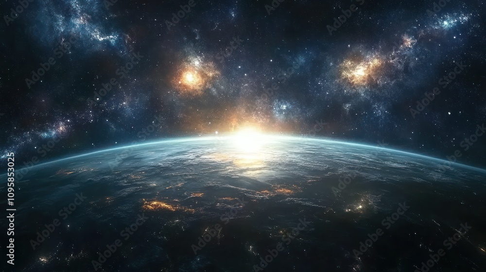 A breathtaking view of Earth from space, showcasing the beauty of our planet and cosmos. A breathtaking view of Earth from space, showcasing the beauty of our planet and cosmos.