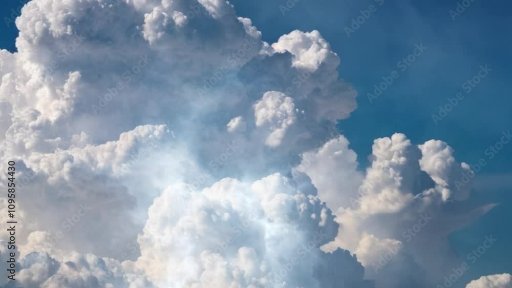4K view of thunderstorm inside thick clouds in the sky. 4K view of thunderstorm inside thick clouds in the sky.
