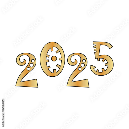 2025 New Year Gold Stylish Design