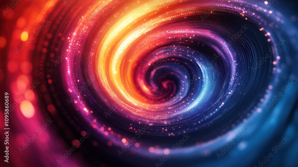 A vibrant, swirling galaxy of colors representing cosmic energy and motion. A vibrant, swirling galaxy of colors representing cosmic energy and motion.
