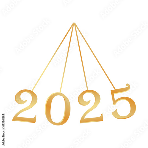 2025 New Year Gold Stylish Design