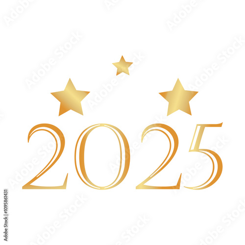 2025 New Year Gold Stylish Design