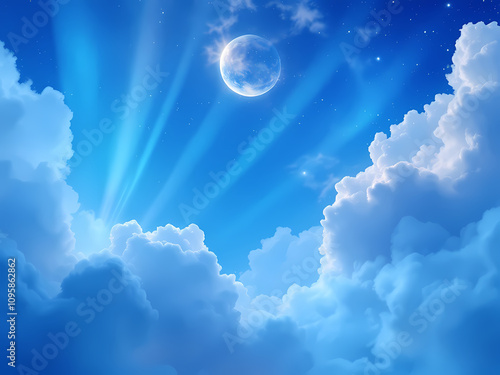 blue sky with clouds