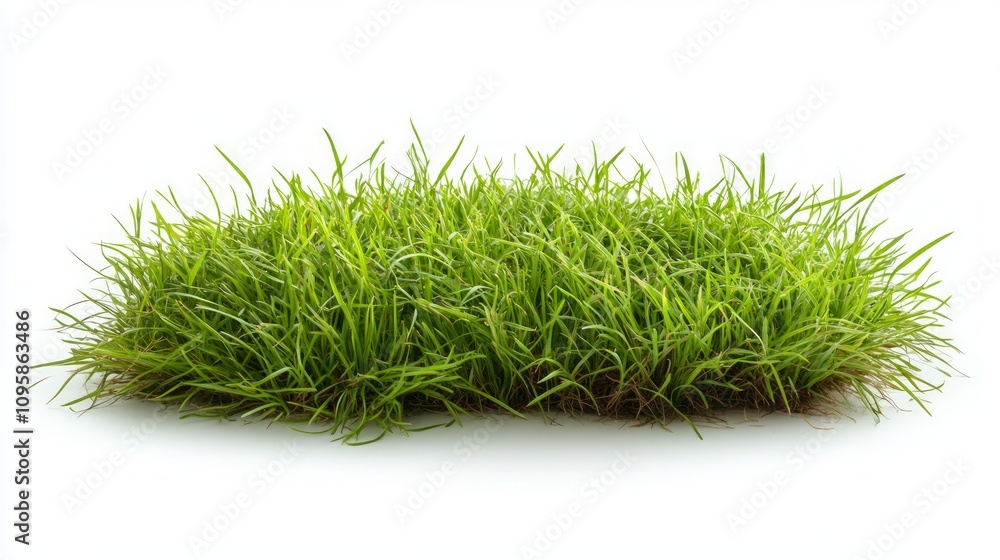 Lush green grass tuft isolated on white background. Lush green grass tuft isolated on white background.