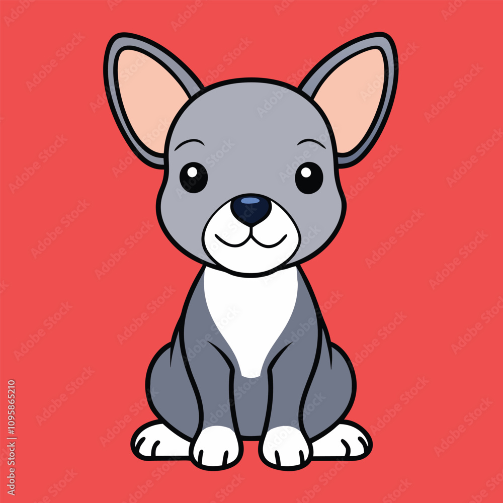 Cute American hairless terrier Dog Isolated Design - American hairless terrier Vector illustration Cute American hairless terrier Dog Isolated Design - American hairless terrier Vector illustration