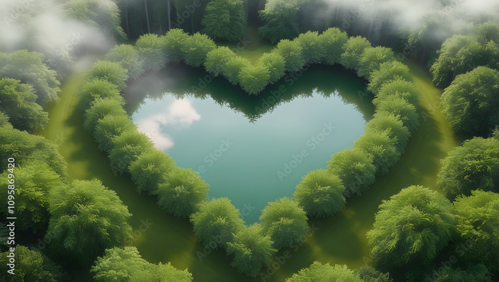 Heart of Nature: Aerial View of Forest Serenity Heart of Nature: Aerial View of Forest Serenity