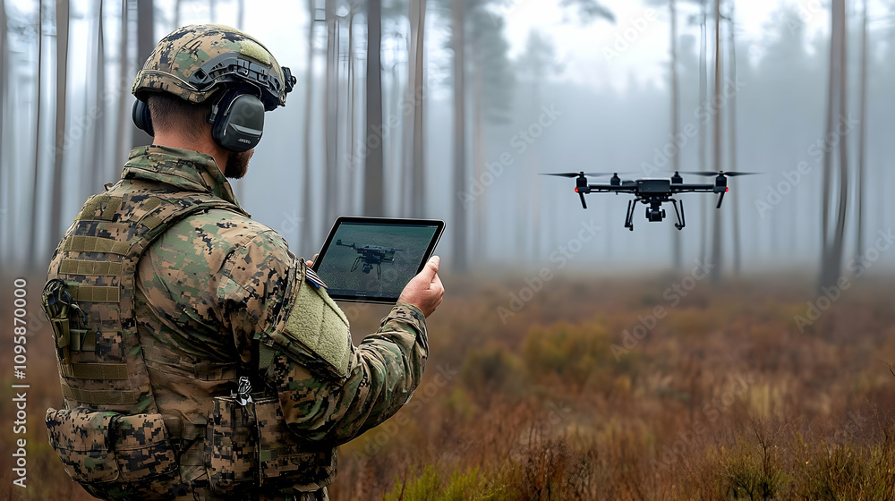 Drone Surveillance in a Forest - Realistic Image Drone Surveillance in a Forest - Realistic Image