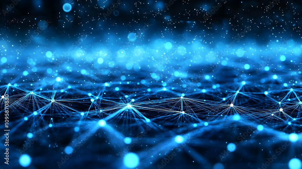Abstract Blue Network Background Illustration Abstract Blue Network Background Illustration