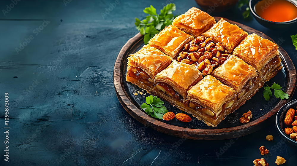 Sweet Pastry with Nuts - Food Photography Sweet Pastry with Nuts - Food Photography