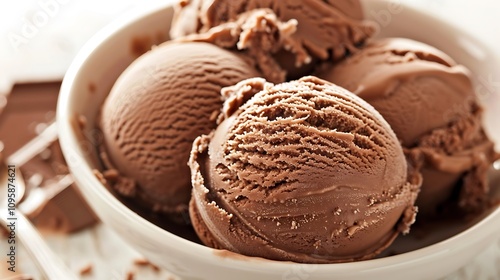 Chocolate flavored ice cream