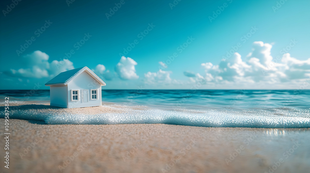 Beach House Model Illustration Beach House Model Illustration