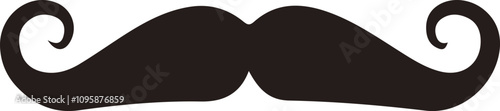 A Beautiful color Moustache icons vector on white background, Moustache icons