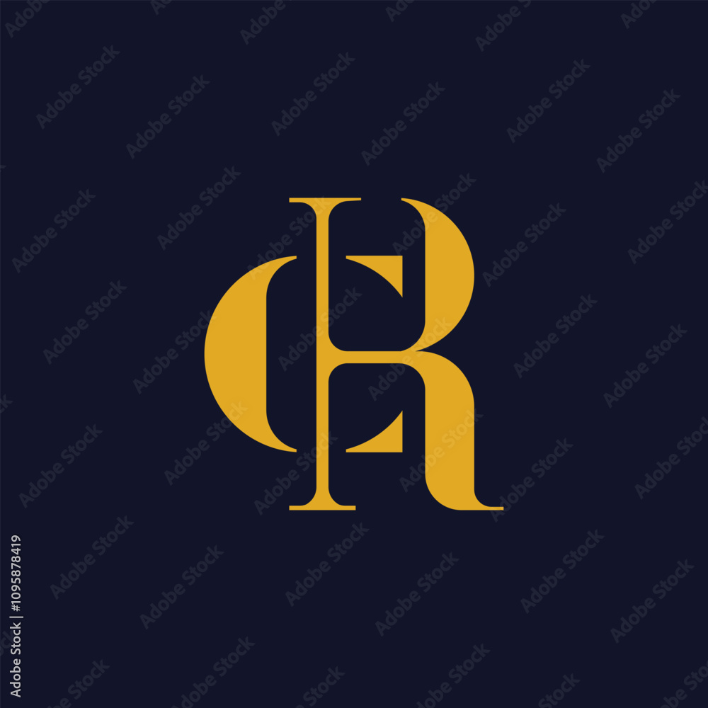 Luxury Letter CR Logo Concept Luxury Letter CR Logo Concept