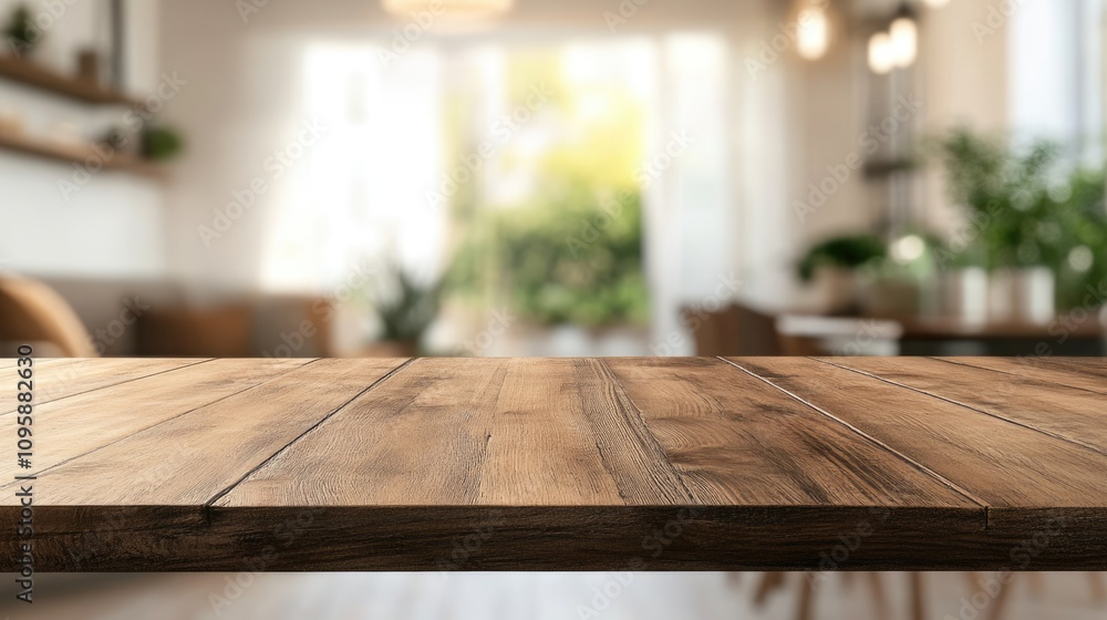 Empty beautiful wood tabletop counter on interior in clean and cafe with bokeh bright background. Ready for display, product montage. Empty beautiful wood tabletop counter on interior in clean and cafe with bokeh bright background. Ready for display, product montage.