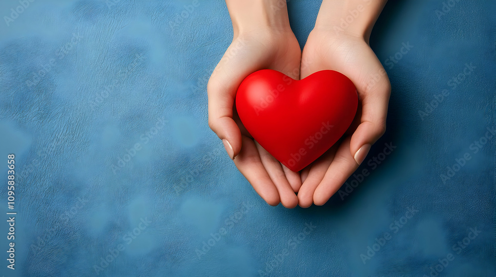 Red Heart in Hands - Photo Red Heart in Hands - Photo