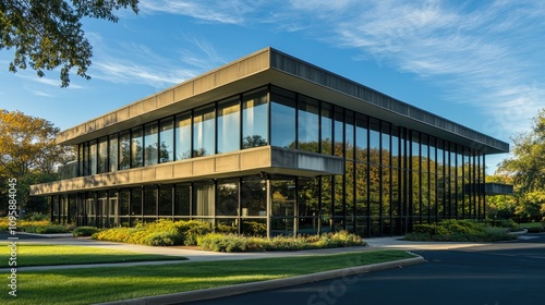 Classic 1960s Office Building with Modern Design