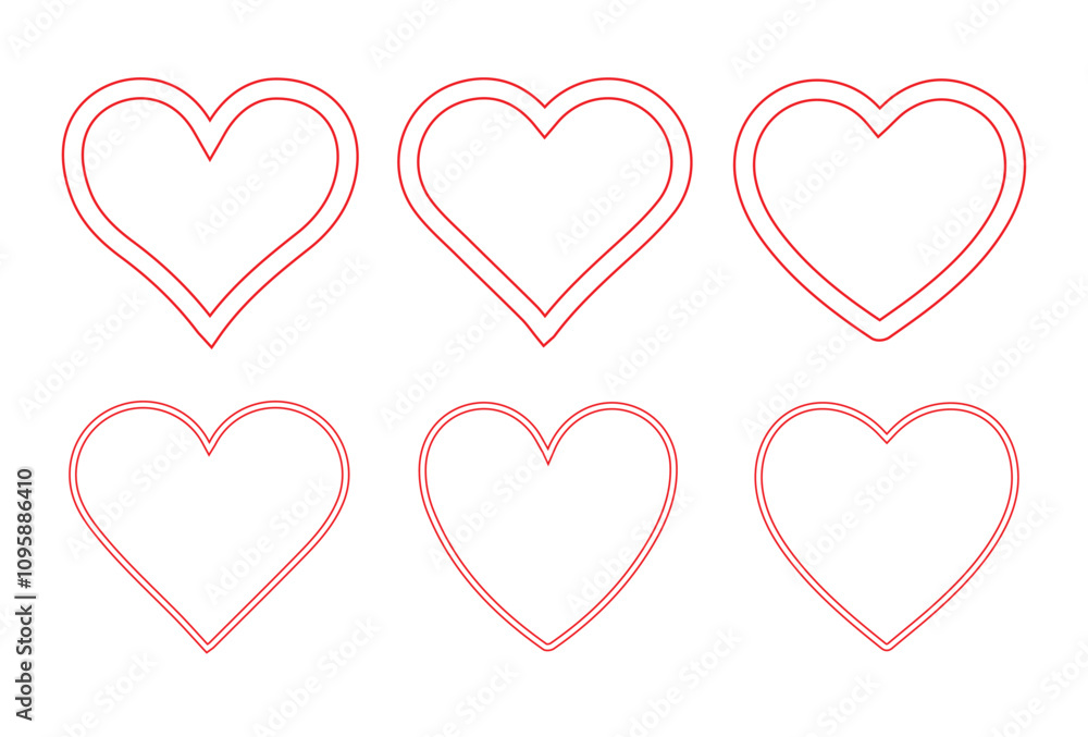 Heart icons set. Red and black Heart icon. Different simple vector hearts and love.vector illustration eps 10 Heart icons set. Red and black Heart icon. Different simple vector hearts and love.vector illustration eps 10