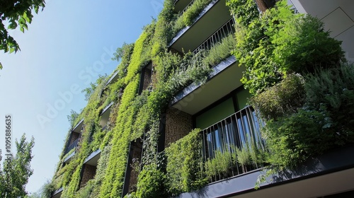 Modern European Apartment Complex with Green Facade