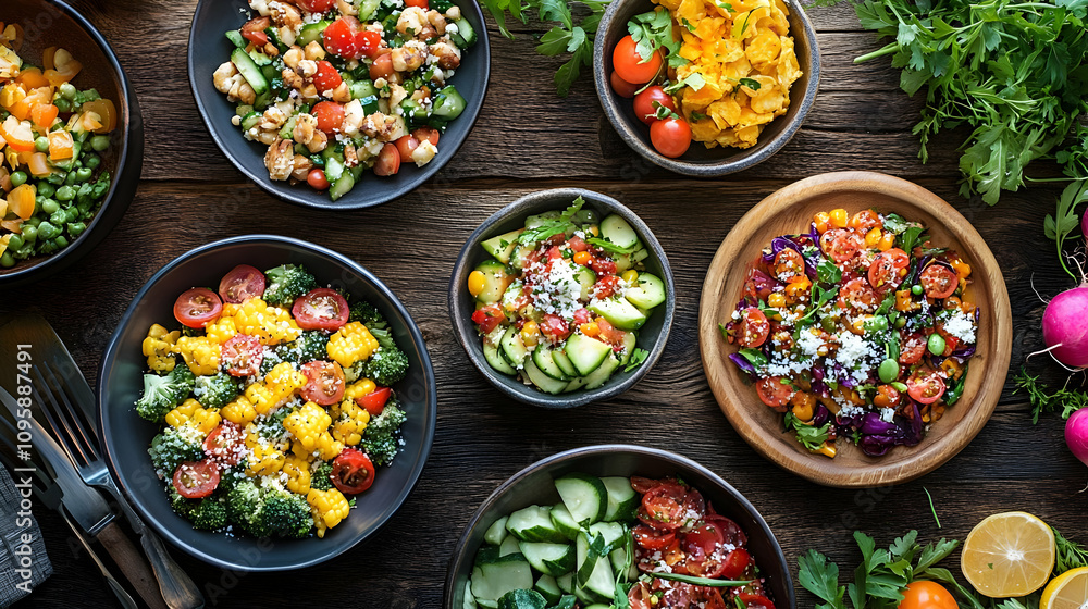 Delicious and Colorful Salads - Food Photography Delicious and Colorful Salads - Food Photography