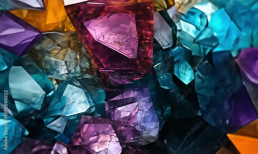 Vibrant Abstract Background of Colorful Crystals and Gems with Light Reflections and Rich Textures for Artistic and Decorative Uses with ai generated. Vibrant Abstract Background of Colorful Crystals and Gems with Light Reflections and Rich Textures for Artistic and Decorative Uses with ai generated.
