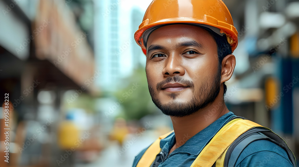 Construction Worker Portrait in Hard Hat - Photo Construction Worker Portrait in Hard Hat - Photo
