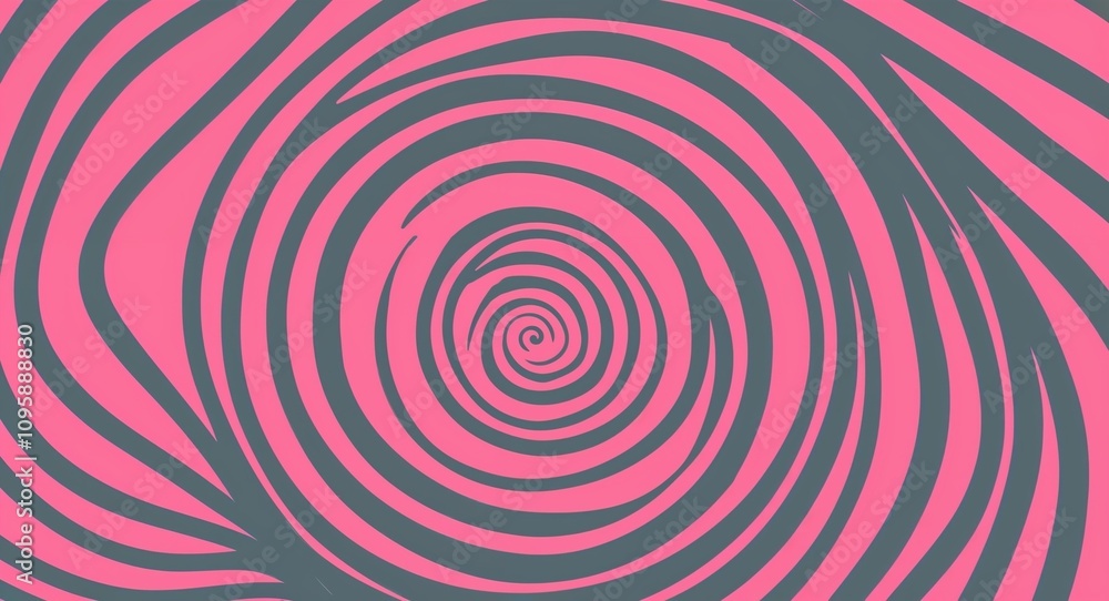 Gray Spiral pattern hand drawn design on Pink background illustration Gray Spiral pattern hand drawn design on Pink background illustration