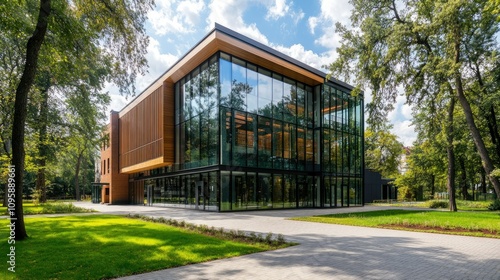 Modern Office Building in Grunwald with Glass Facade