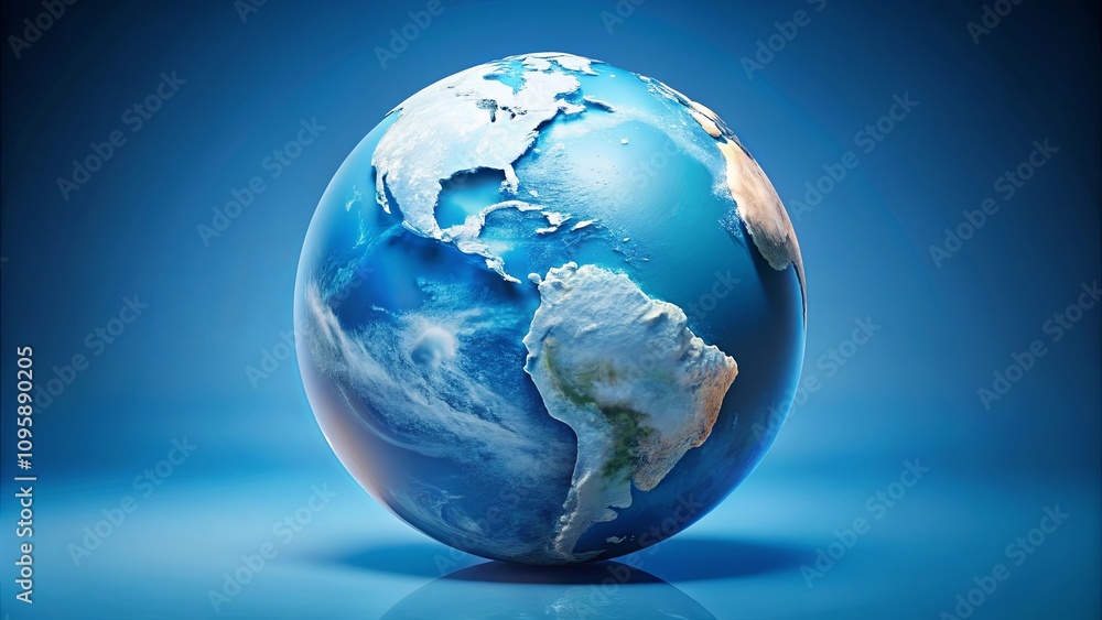 A Detailed Egg-Shaped Model of Planet Earth Showing the Americas and Surrounding Oceans A Detailed Egg-Shaped Model of Planet Earth Showing the Americas and Surrounding Oceans