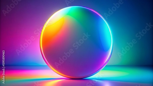 Vibrant Orb Illuminated by a Spectrum of Neon Lights