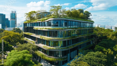 Wallpaper Mural Modern Sustainable Green Office Building in Urban Landscape Torontodigital.ca