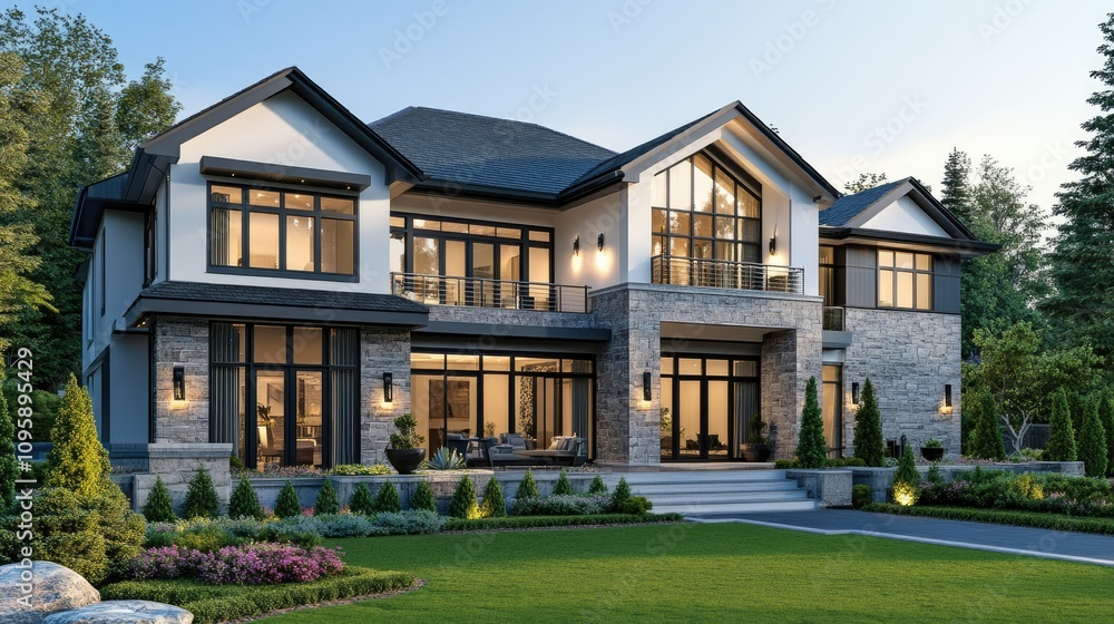 Contemporary Luxury House in 3D Visualization Contemporary Luxury House in 3D Visualization