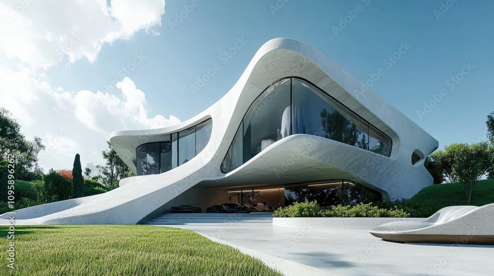Elegant Modern Residence with Unique Architecture Design Elegant Modern Residence with Unique Architecture Design