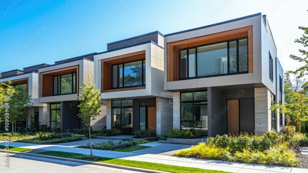 Modern Terraced Homes in Urban Setting Modern Terraced Homes in Urban Setting