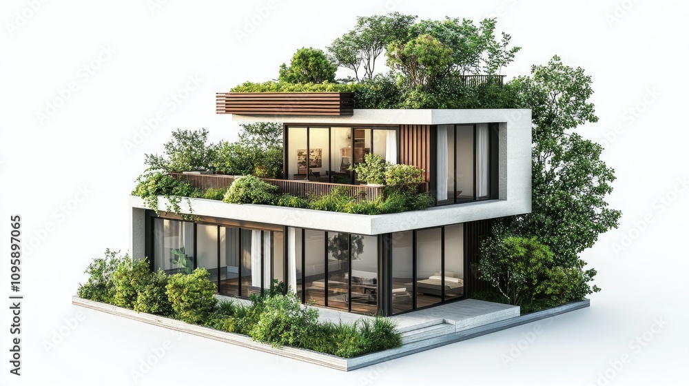 Modern Minimalist Architecture 3D Rendering Modern Minimalist Architecture 3D Rendering