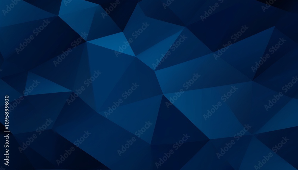 Fototapeta premium Geometric Shapes on a Deep Blue Abstract Background. Created with generative AI technology